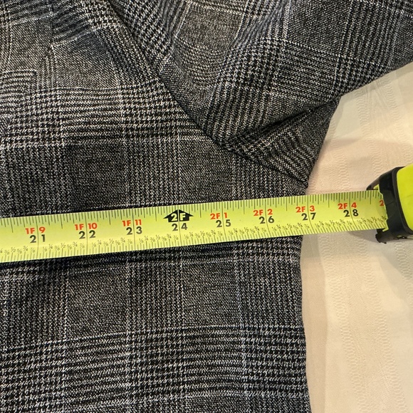 Lane Bryant Blazer 24  Shimmery Gray Plaid 2-Button Holiday Career Classic Party - Picture 3 of 8